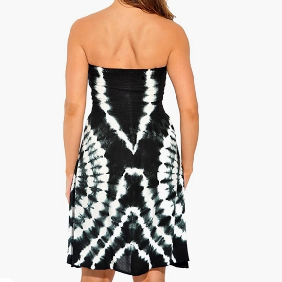 Strapless Tube Top Summer Swim Dress Tye Dye 3X - Picture 3 of 5